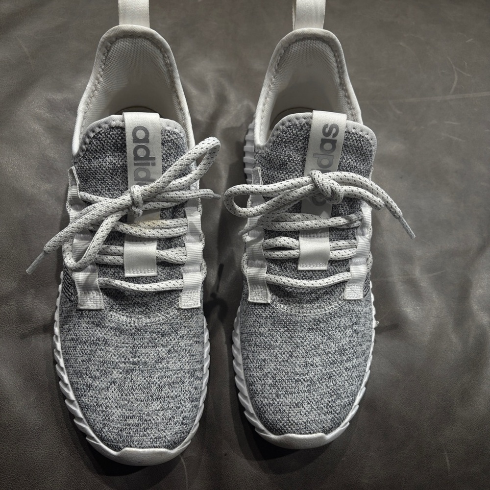 Adidas Gray and White Sneakers